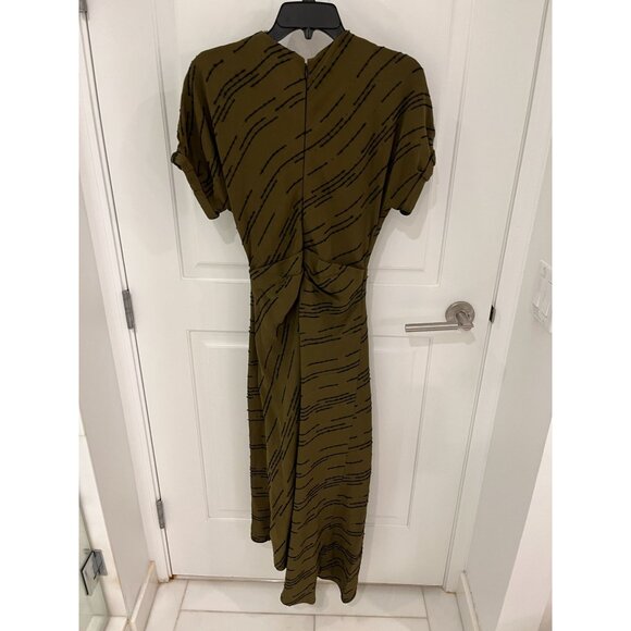 Proenza Schouler Vivienne Striped Asymmetric Dress in Green size 0 Maxi - Picture 12 of 16
